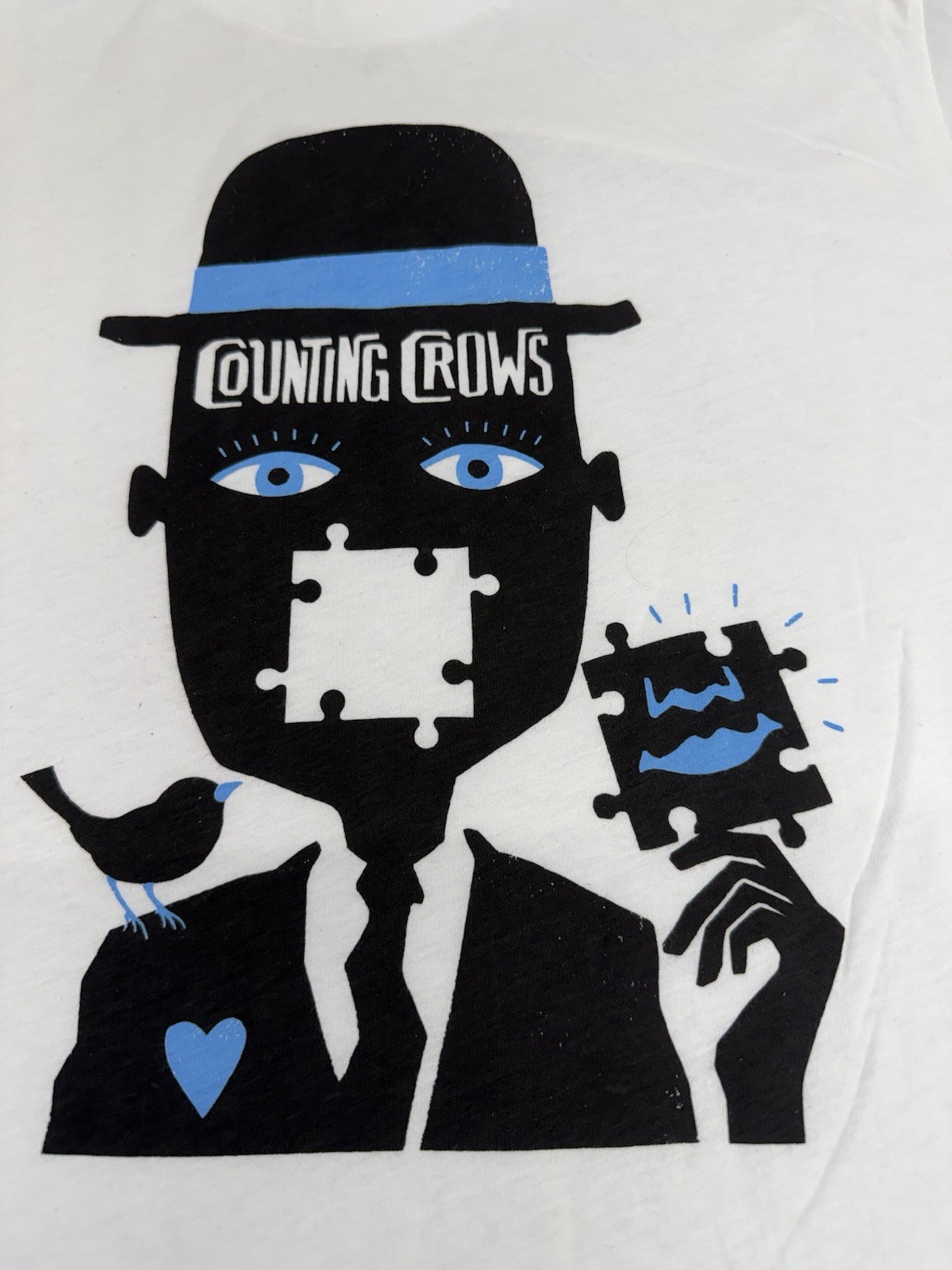 The Thread Shop, Counting Crows Missing Puzzle Piece T-Shirt White Size M. NWOT. gallery