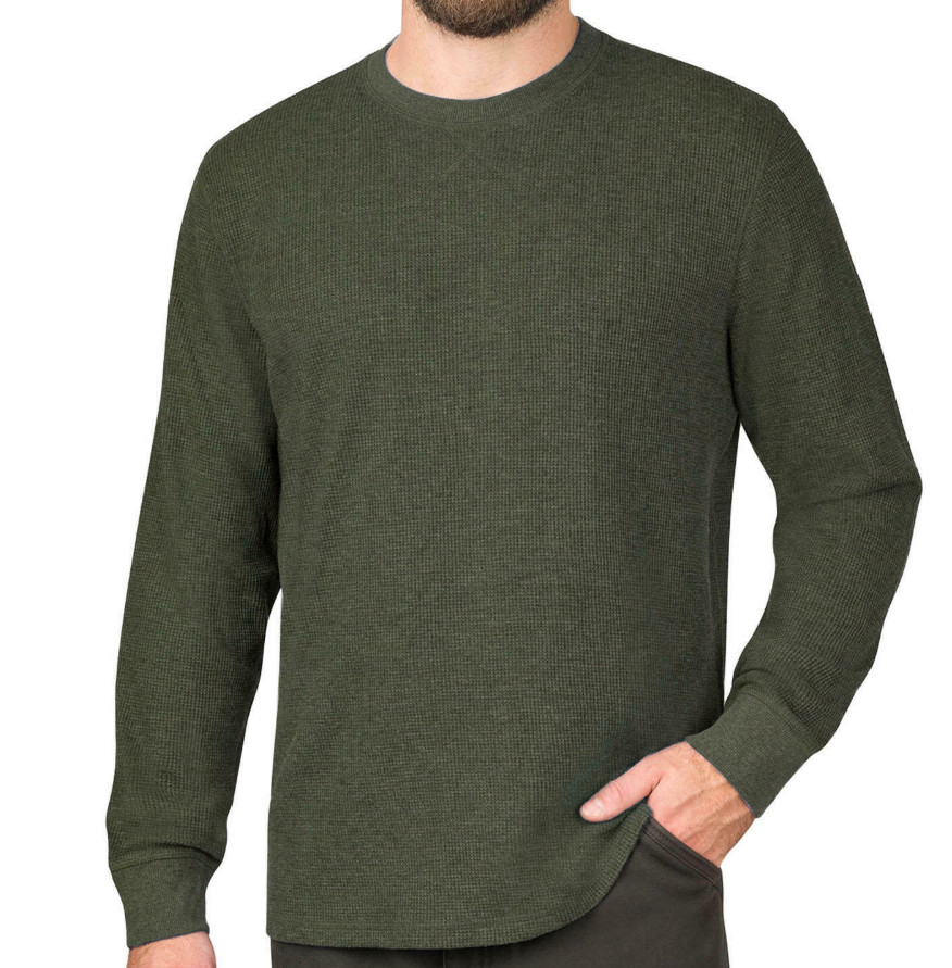 MEMBERS MARK MENS THERMAL CREW, HUNTER GREEN *CHECK FOR SIZE