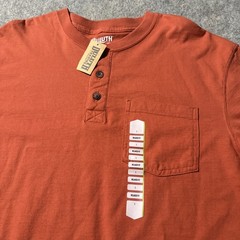 Duluth Trading Longtail Henley T Shirt Mens Large Relaxed Fit NWT Short Sleeves