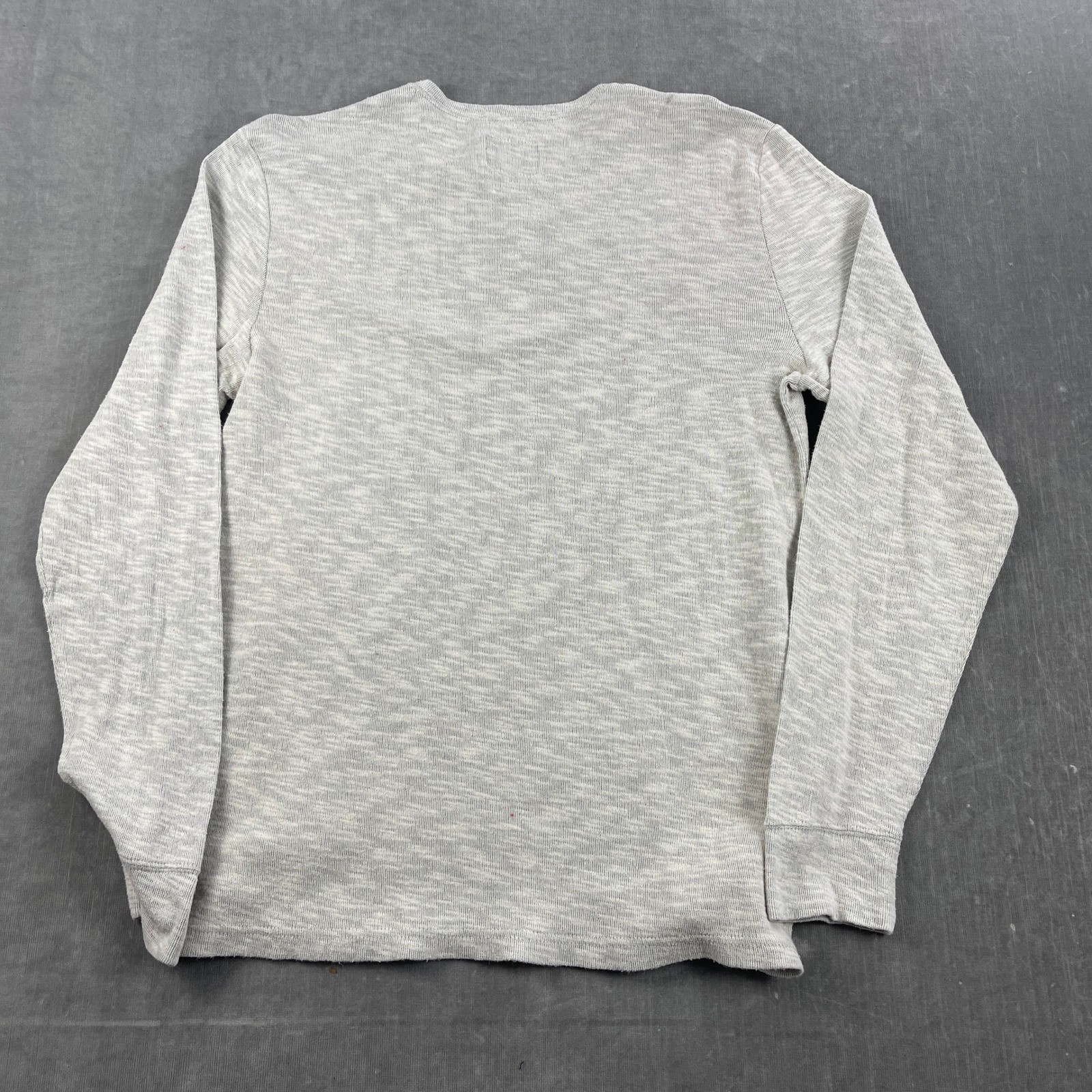 Abercrombie & Fitch Mens Large Gray Henley Long Sleeve Ribbed Knit Shirt gallery