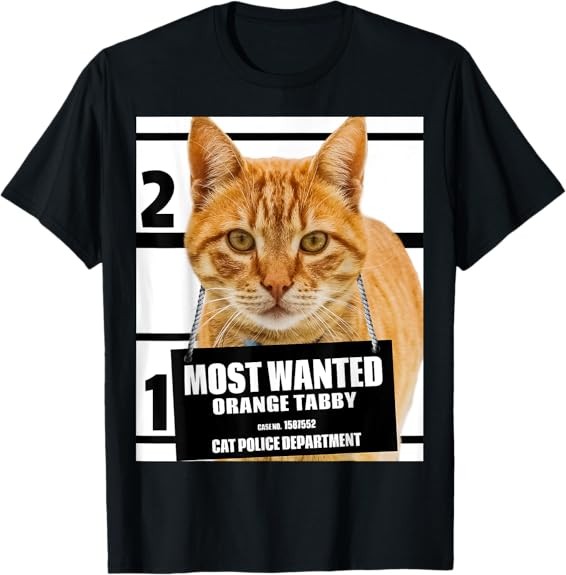 NEW LIMITED Most Wanted Orange Tabby Cat Design Best Tee T-Shirt gallery