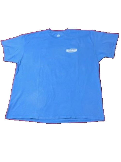 Old Guys Rule Local Legend Men's Light Blue Tee White Print Size 2XL *Stain gallery