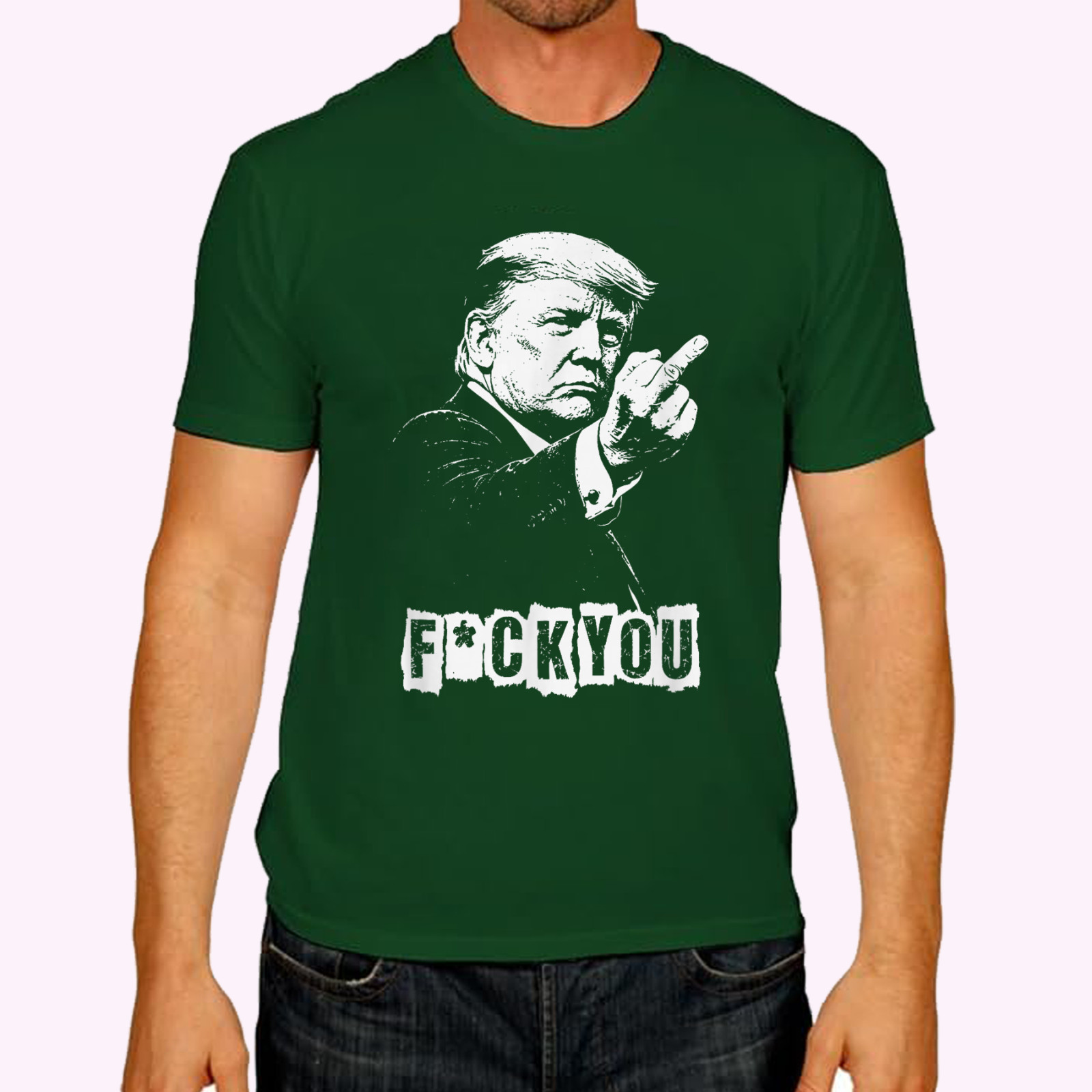 Trump Middle Finger 2026 Meme Funny Trump Flipping The Birds Unisex T-Shirt gallery