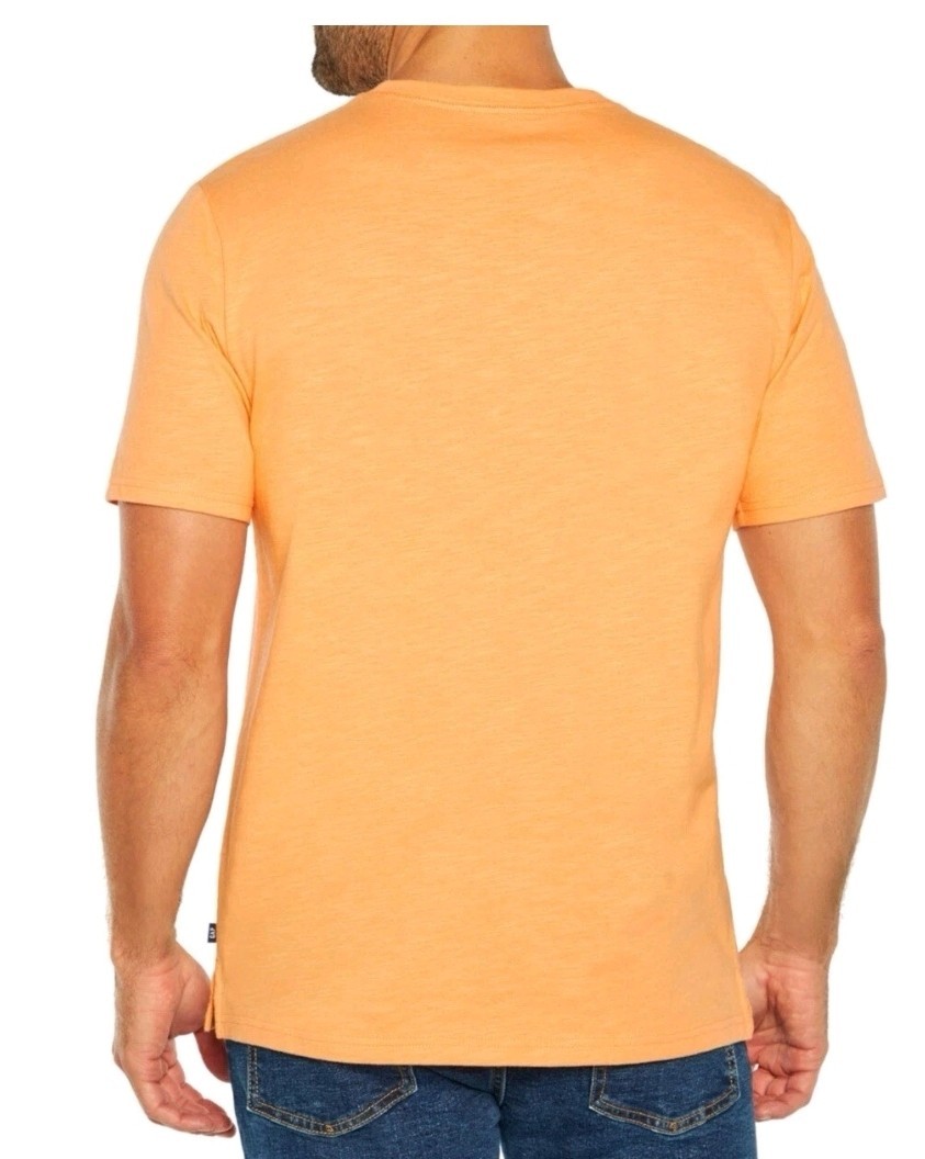 GAP Men's Soft Short Sleeve Half Button Collar Slub Henley Apricot Wash Medium gallery