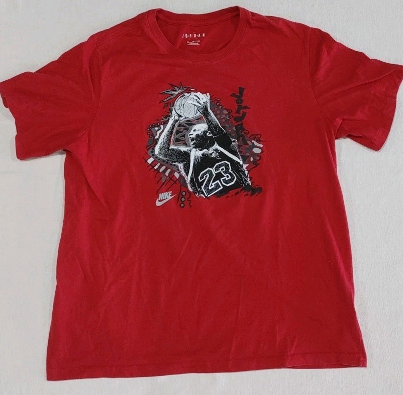 Nike Air Jordan Michael Jordan Graphic Tshirt Red Adult Size XXL gallery