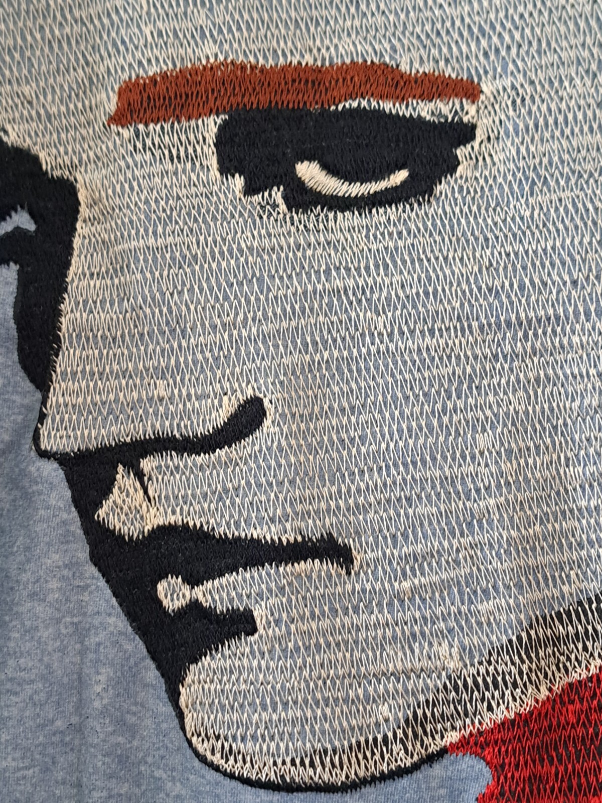 Embroidered Hand Printed Elvis Presley T Shirt Cotton Thailand Unique Rare Small gallery