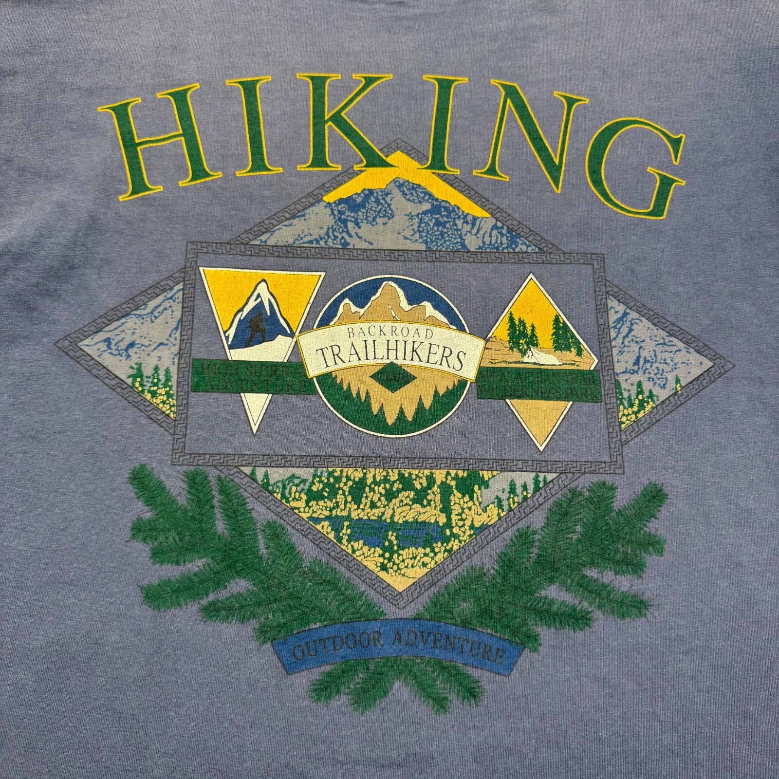 Vintage 90s Hiking Backroad Trailhikers Outdoor Adventure T-Shirt - Size XL gallery