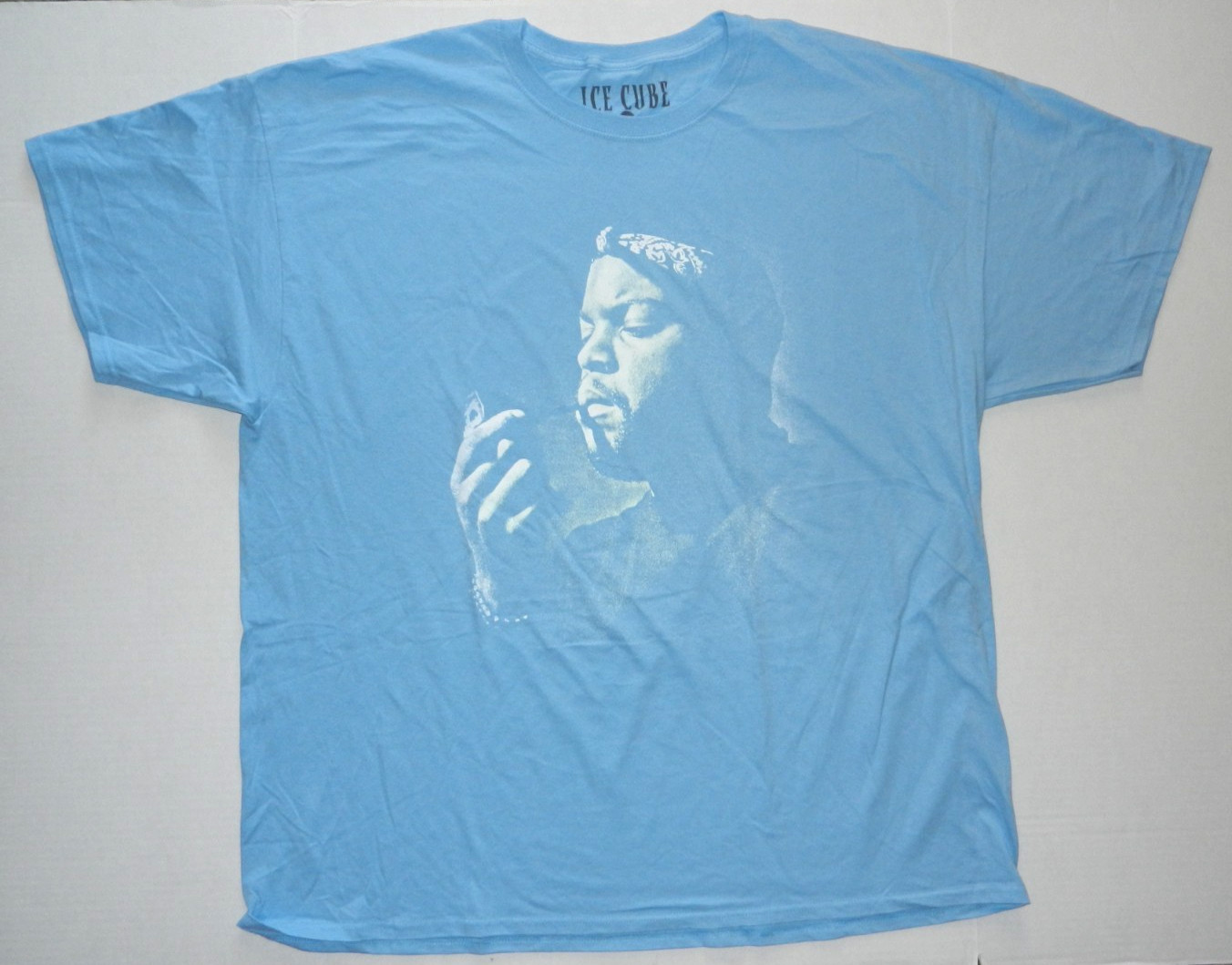 Ice Cube Smoking Cigar Blue T-Shirt New