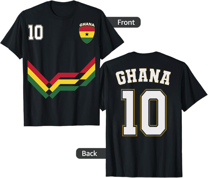 Ghana Soccer Tee, Ghana Number 10 Soccer Ghanaian Soccer 2026 Shirt