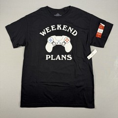 Weekend Plans Video Game Controller Graphic T-Shirt Men’s Medium NWT