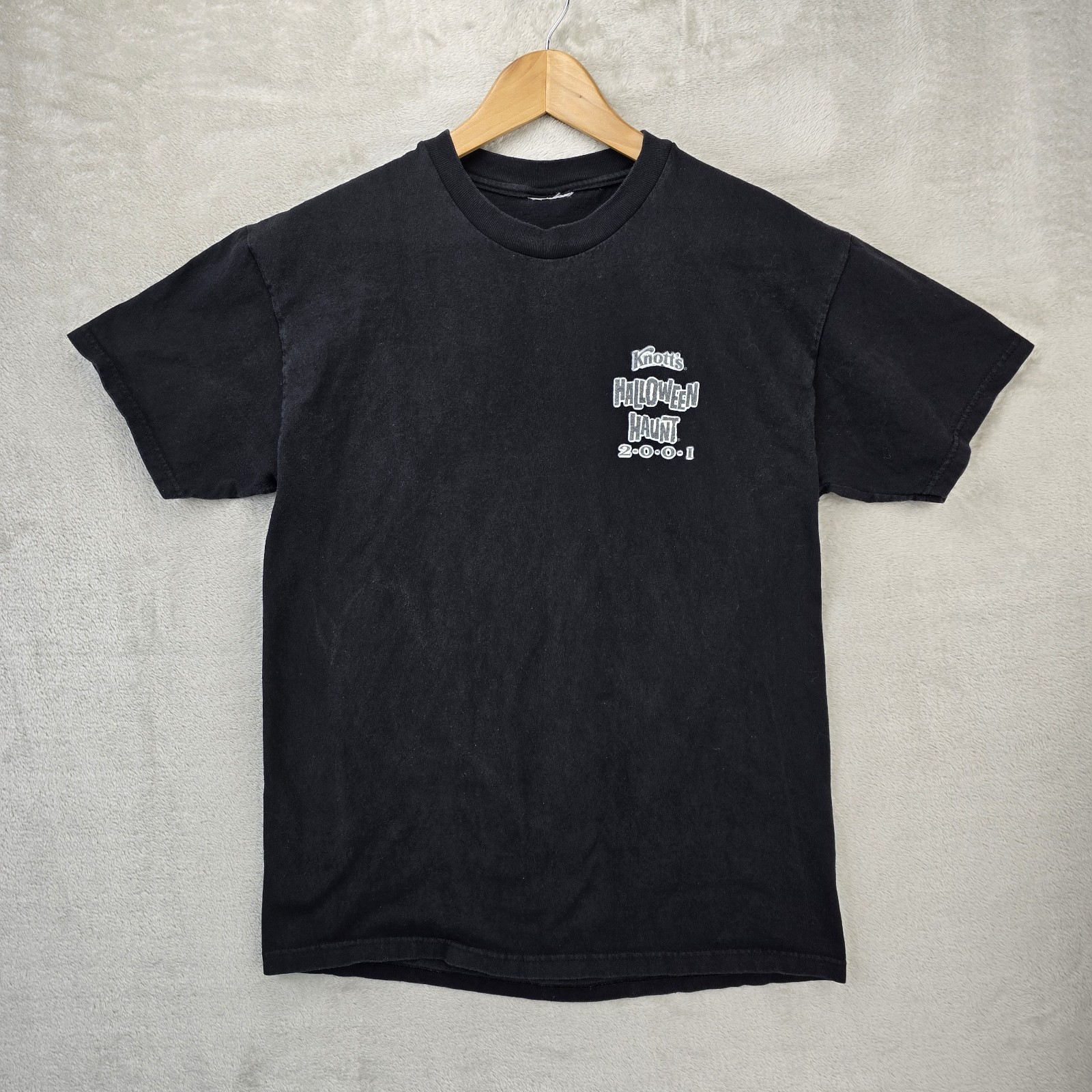 Vintage Knott’s Scary Farm Shirt Mens Medium Black 2001 Halloween Haunt Tee Y2K gallery
