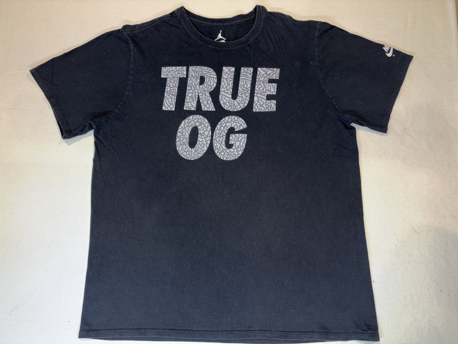 Nike Air Jordan Men's Short Sleeve T-Shirt True OG Black Size XL gallery