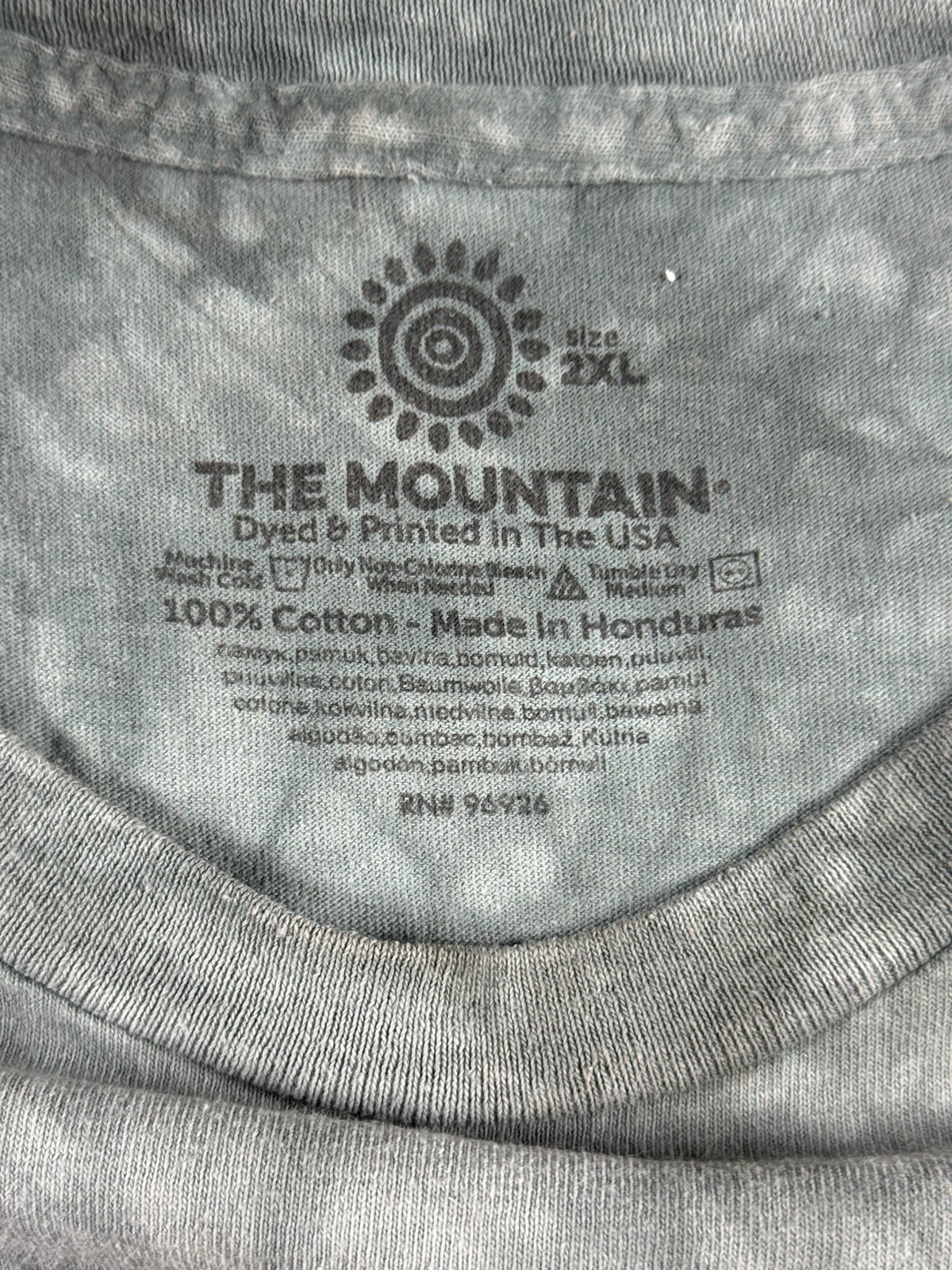 The Mountain Wolf Snow Forest Graphic Tee 2XL Gray Tie Dye Animal Nature Shirt gallery