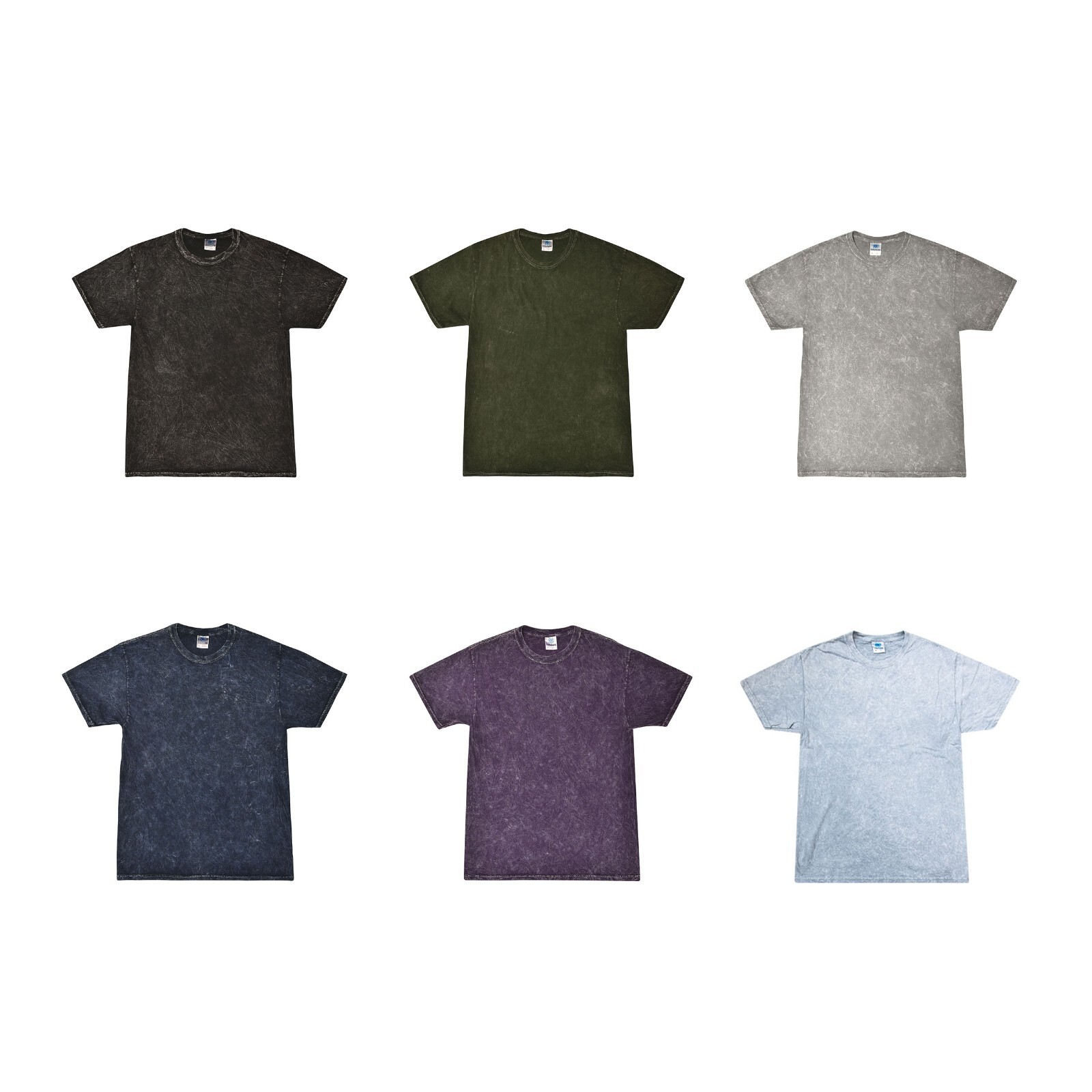 Mineral Wash Short Sleeve T-Shirts Multi-Color Adult Small 100% Cotton gallery