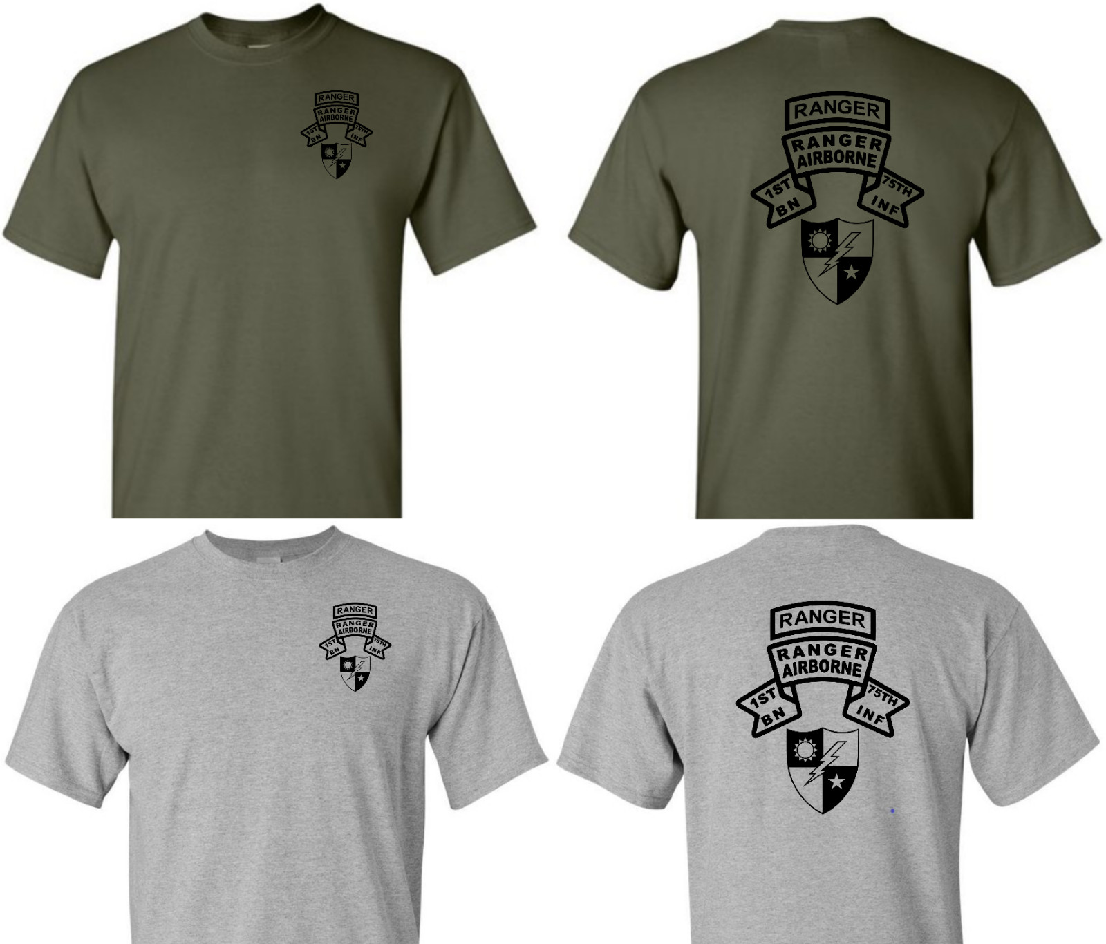 US Army Ranger DUI Shirt, ARMY Ranger Performance shirt, 75th Ranger Regiment gallery