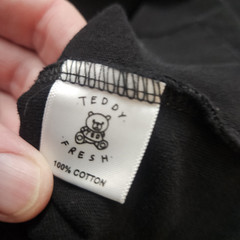 Teddy Fresh Embroidered Gold Chain Black T-Shirt Mens M