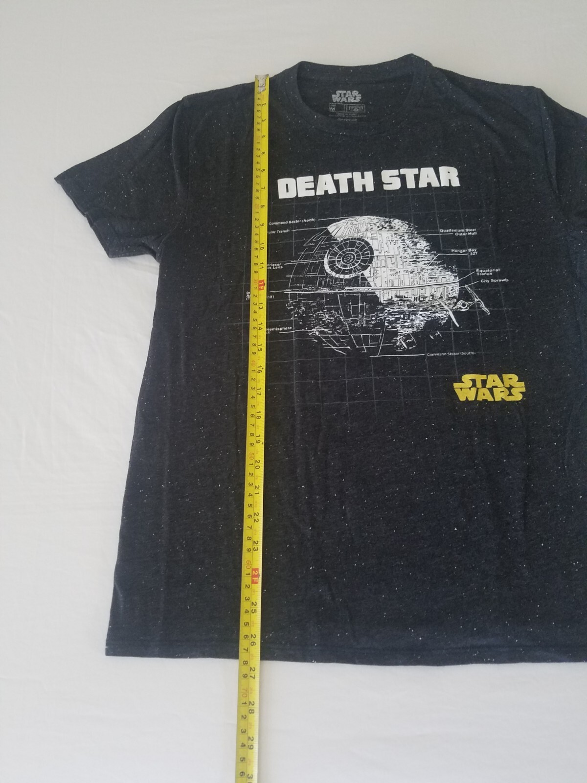 Star Wars DEATH STAR T-Shirt M Black Speckled SciFi Space Sith The Empire Jedi gallery