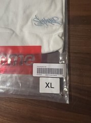 Supreme Washed Tag S/S Top White Tee SS24 T-Shirt Embroidered Logo XL