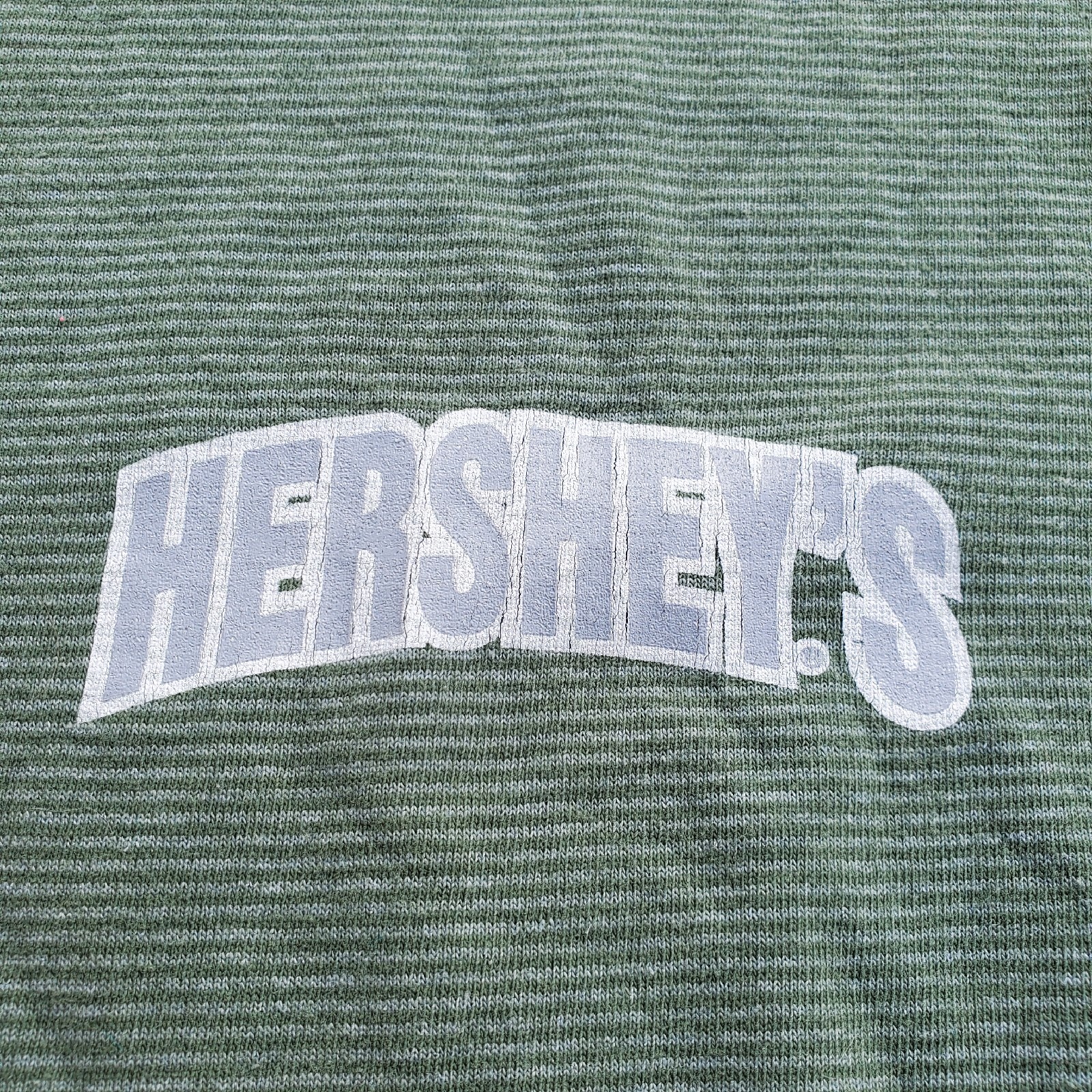 VINTAGE Hersheys Shirt Mens 2XL XXL Green Striped 90s gallery