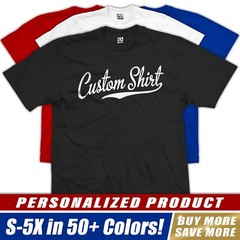 Custom Team Script T-Shirt | Personalized Sports Fan Baseball Spirit Wear Swoosh