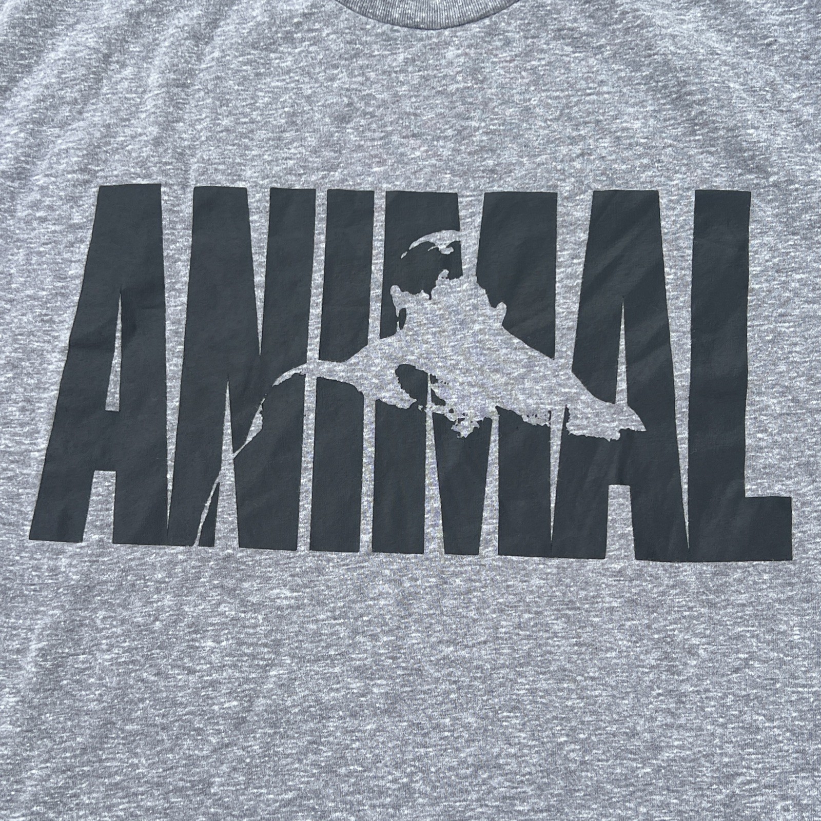 VTG Animal Pak "Built Not Born" Men's Y2K Gray XL Soft T-Shirt Tee Bodybuilding gallery