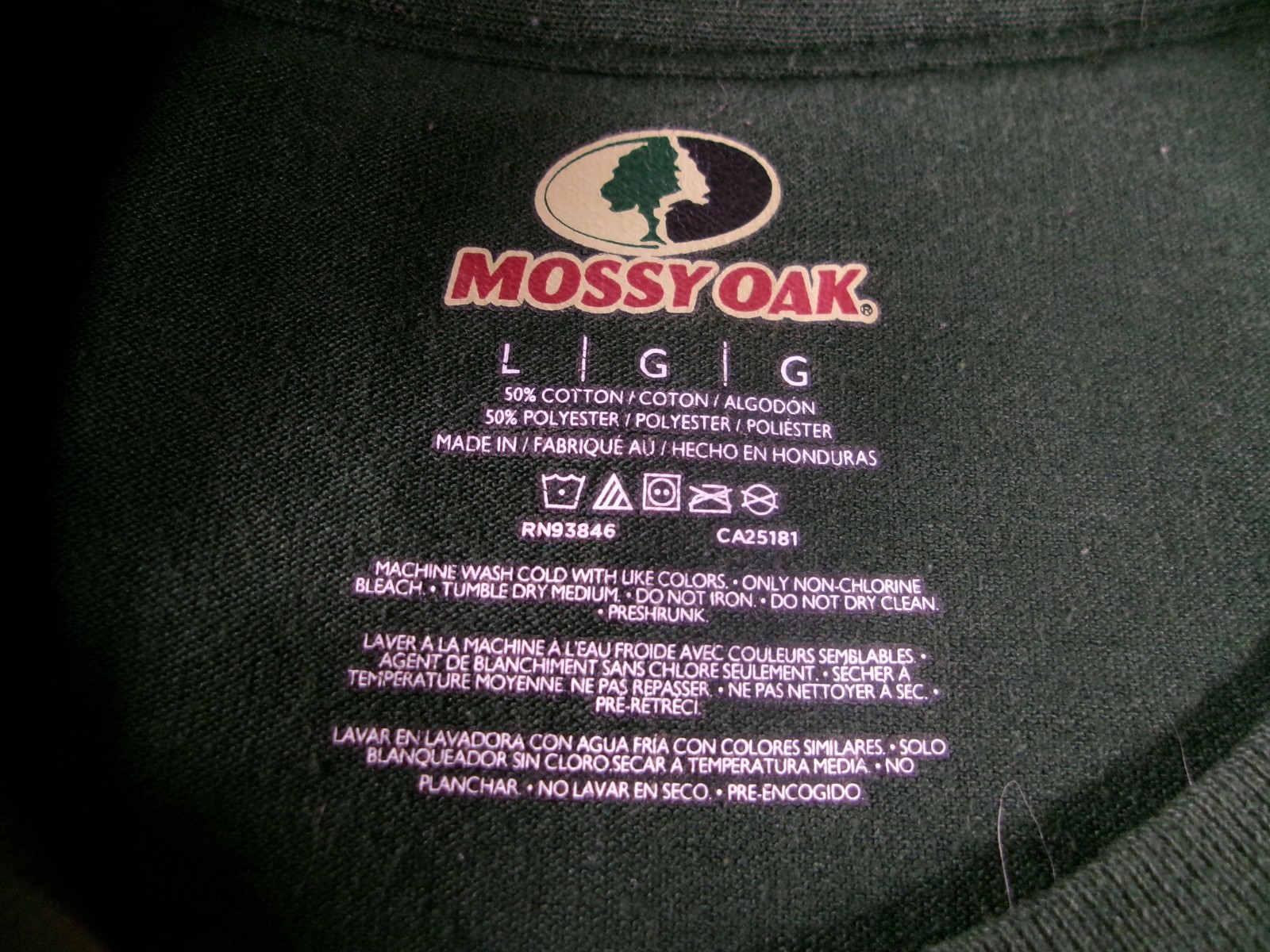 Mossy Oak Shirt Men Large Green Live For Opining Day Hunting Outdoor Causal Camp gallery