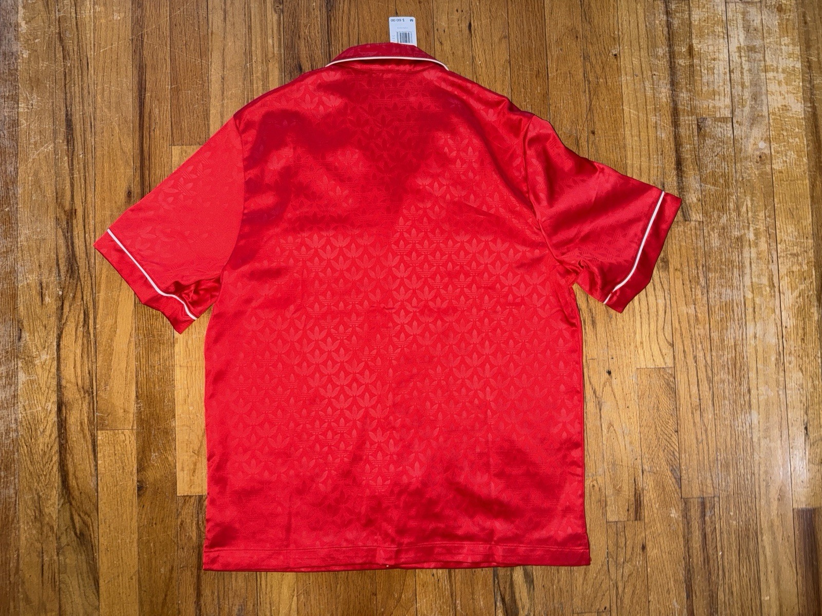NEW WT Adidas Men's Satin Shirt Monogram Size MEDIUM Shiny Glanz Button Down gallery