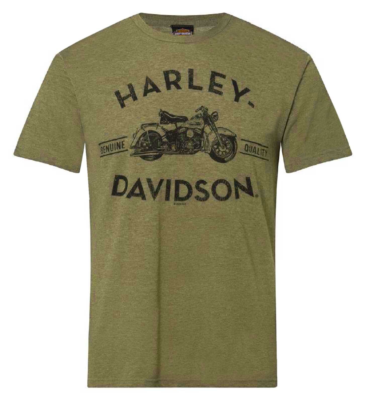 Harley-Davidson Men's Precisely Poly-Blend Short Sleeve T-Shirt, Military Green gallery
