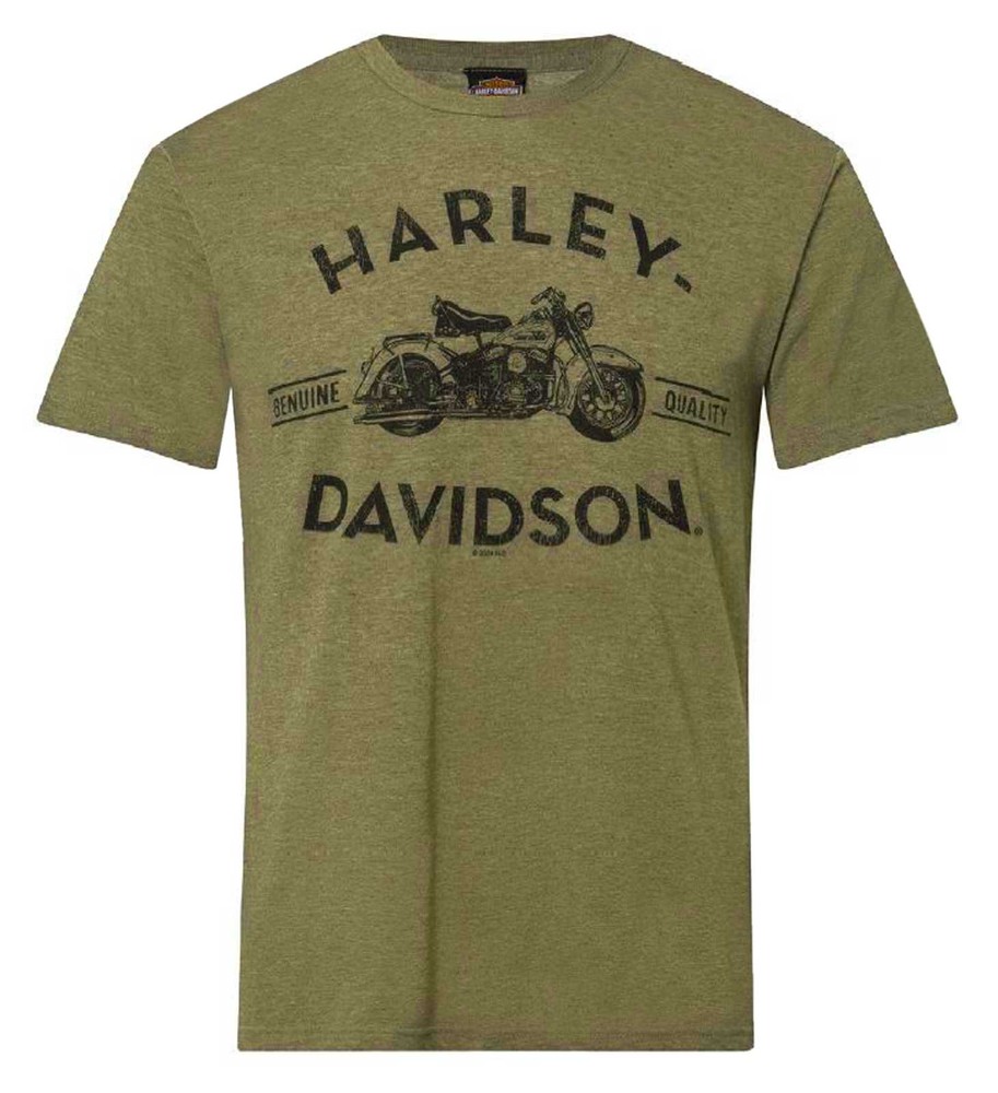 Harley-Davidson Men’s Precisely Poly-Blend Short Sleeve T-Shirt, Military Green