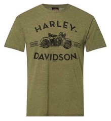 Harley-Davidson Men’s Precisely Poly-Blend Short Sleeve T-Shirt, Military Green