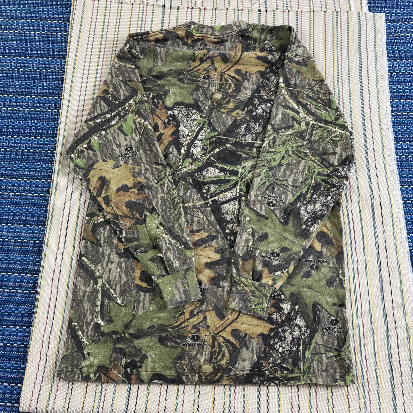 Mossy Oak Obsession Shirt Mens XL Green Camo Long Sleeve Hunting Outdoor Tee gallery