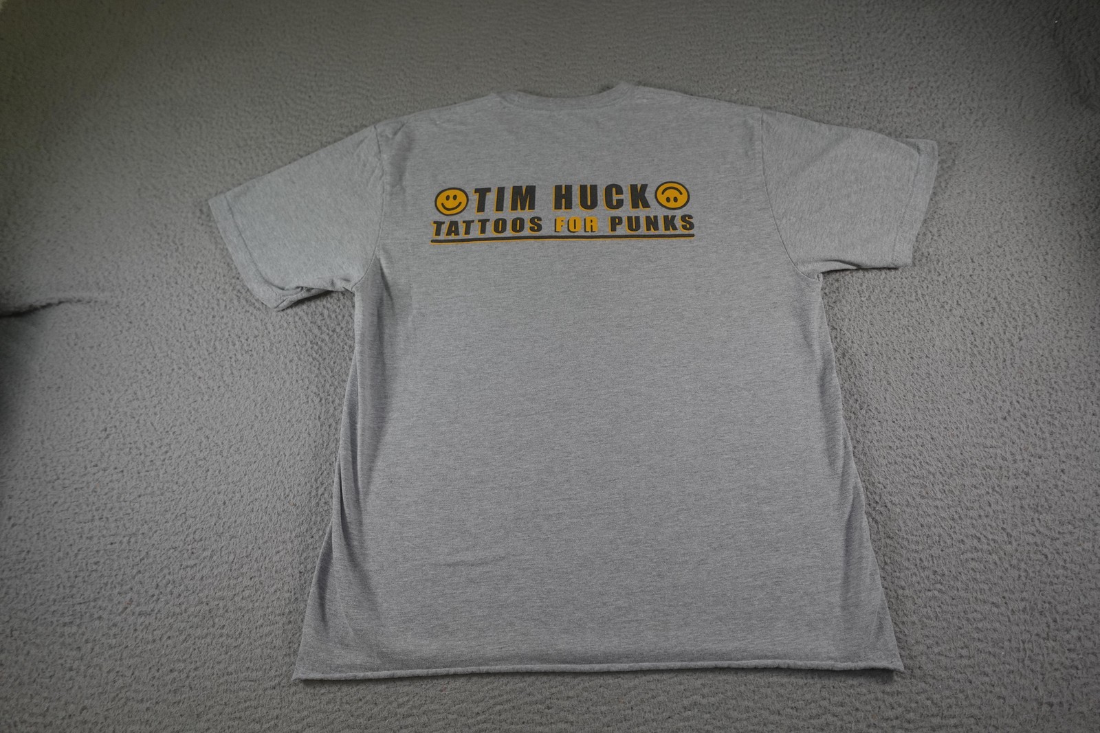 Vintage Tattoo Shirt Mens Medium Gray Punk Grunge Rap Hip Hop Graphic Tee Y2K gallery