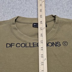 Asos Design DF COLLECTION Thermal T Shirt Olive Green Medium