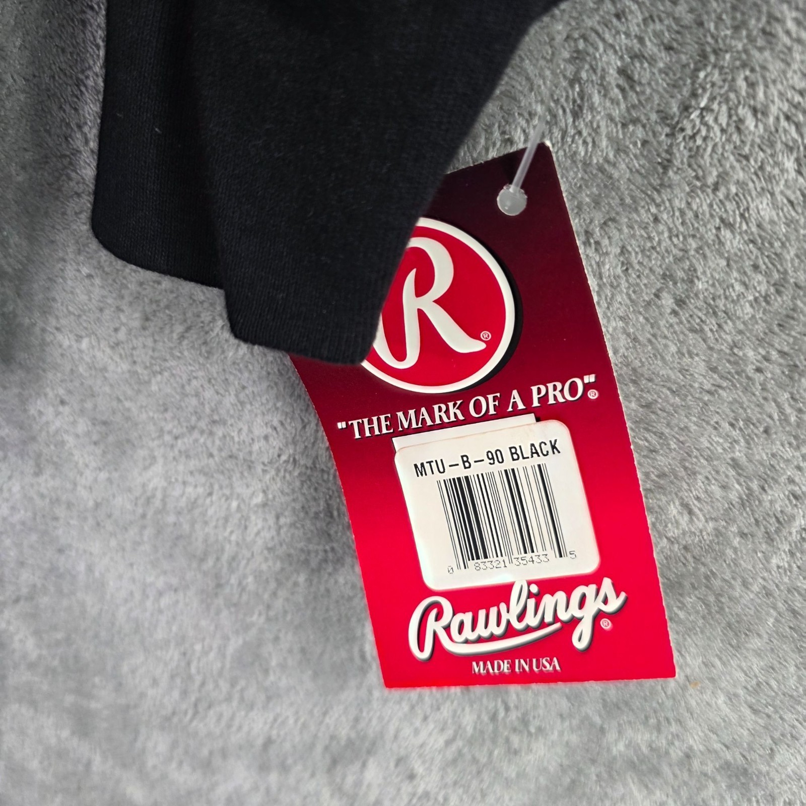 Mens Vintage 90s Rawlings Black Long Sleeve Shirt Crew Neck 100% Cotton Size L gallery