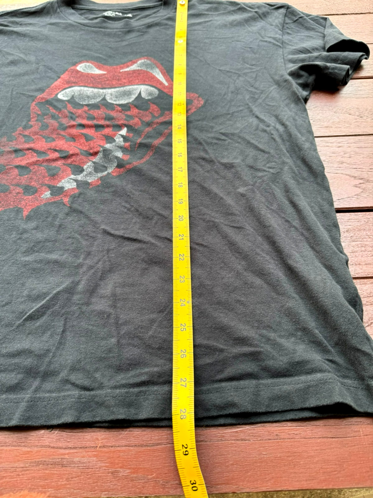 Abercrombie The Rolling Stones Spiky Tongue T-Shirt Mens XL Distressed Grunge gallery