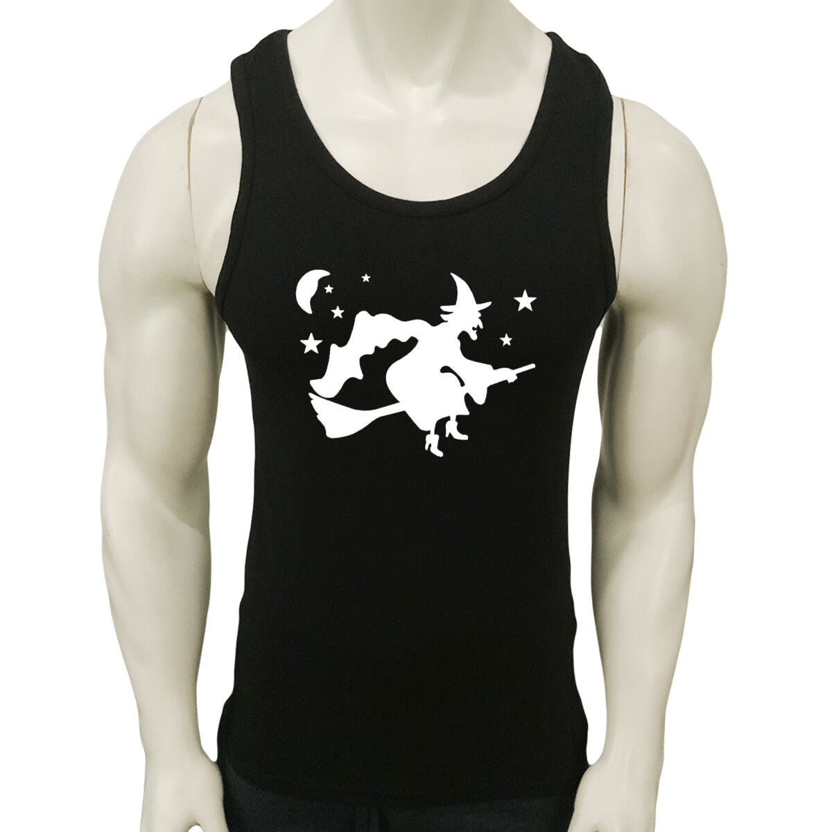 NWT HALLOWEEN FLYING WITCH NIGHT SCARY DARK HORROR MEN’S TANK TOP SIZE S M L XL
