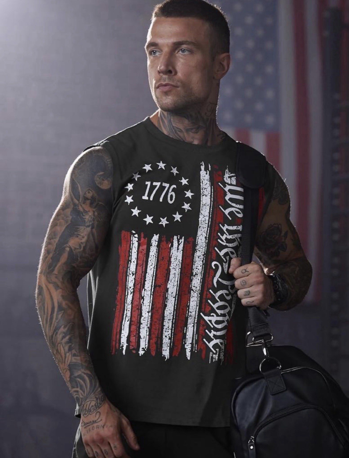 Mens 4th of July Shirts Muscle Tank Top 1776 Sleeveless Graphic Gym Workout U... gallery