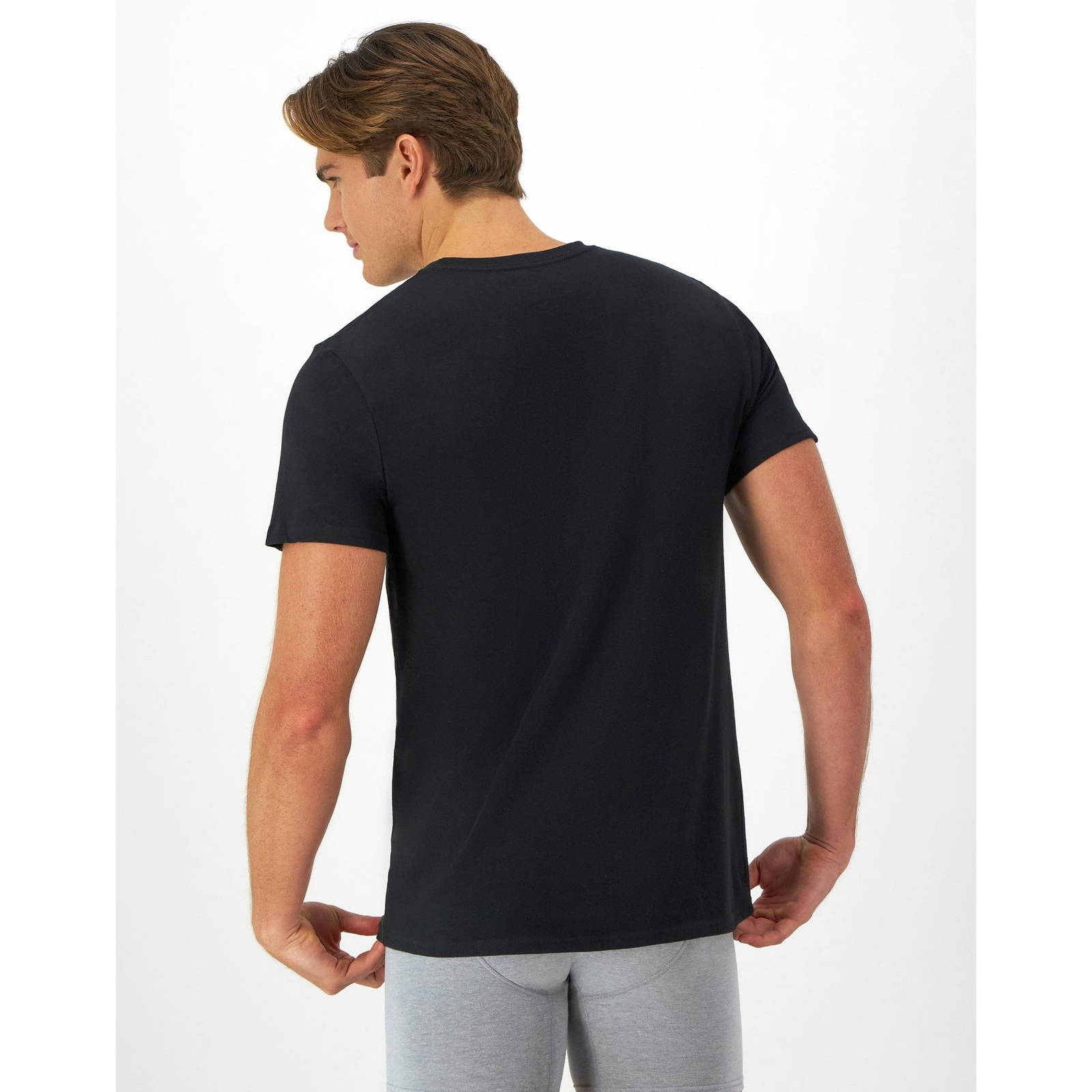 Hanes Men’s Stretch Crewneck Super Soft T-Shirts Moisture-Wicking, 3-Pack: M-2XL gallery