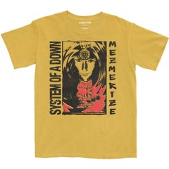 System Of A Down – Reflections – Dip Dye Mineral Wash Mustard t-shirt