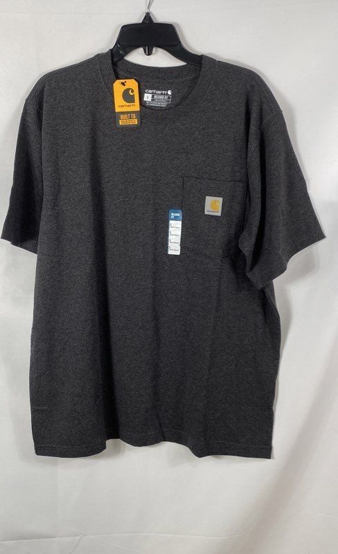 Carhartt Men's Carbon Heather Grey Relaxed Fit Pocket T-Shirt NWT Sz L gallery
