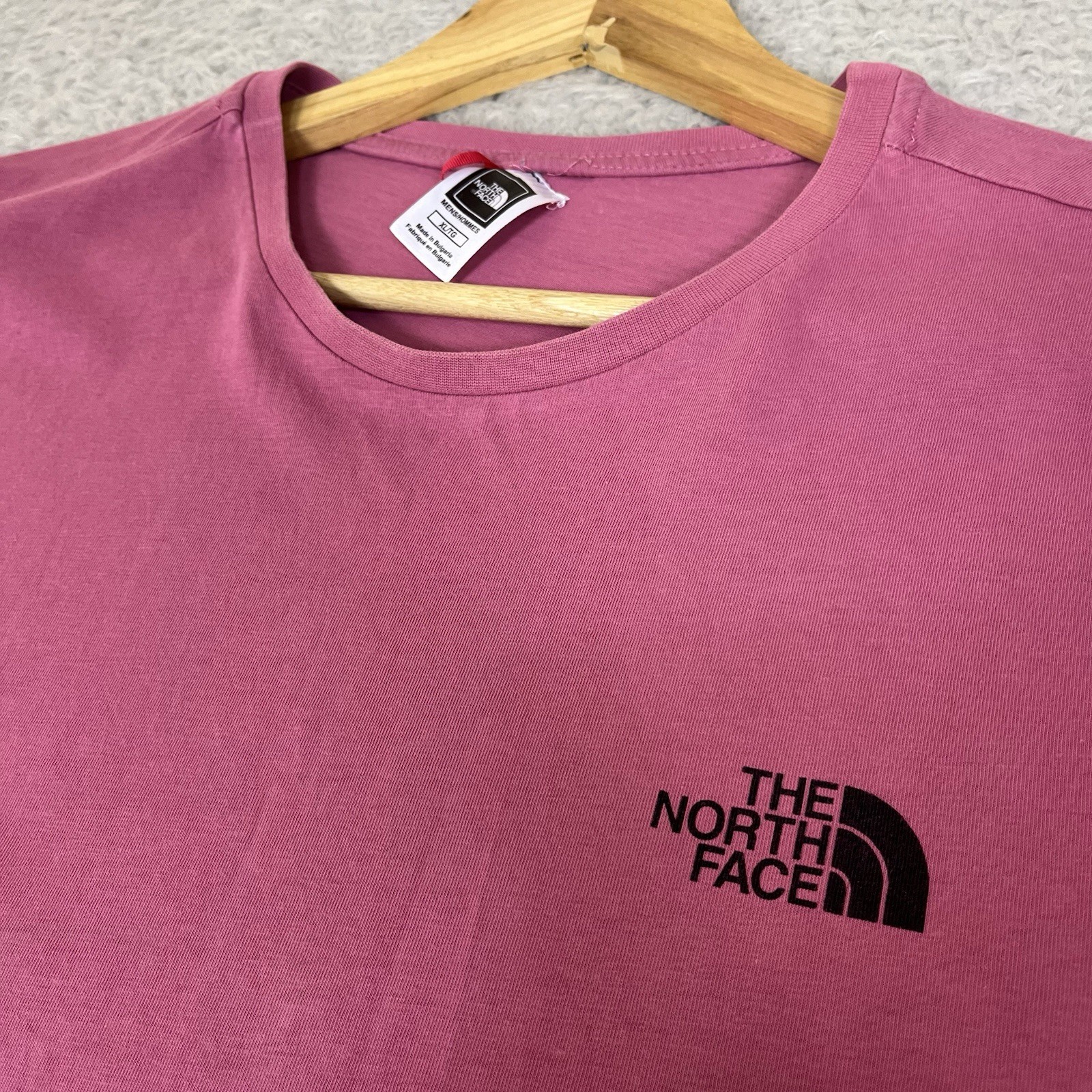 The North Face T Shirt Mens 2XL Pink Logo Short Sleeve Outdoors Hiking Walking gallery