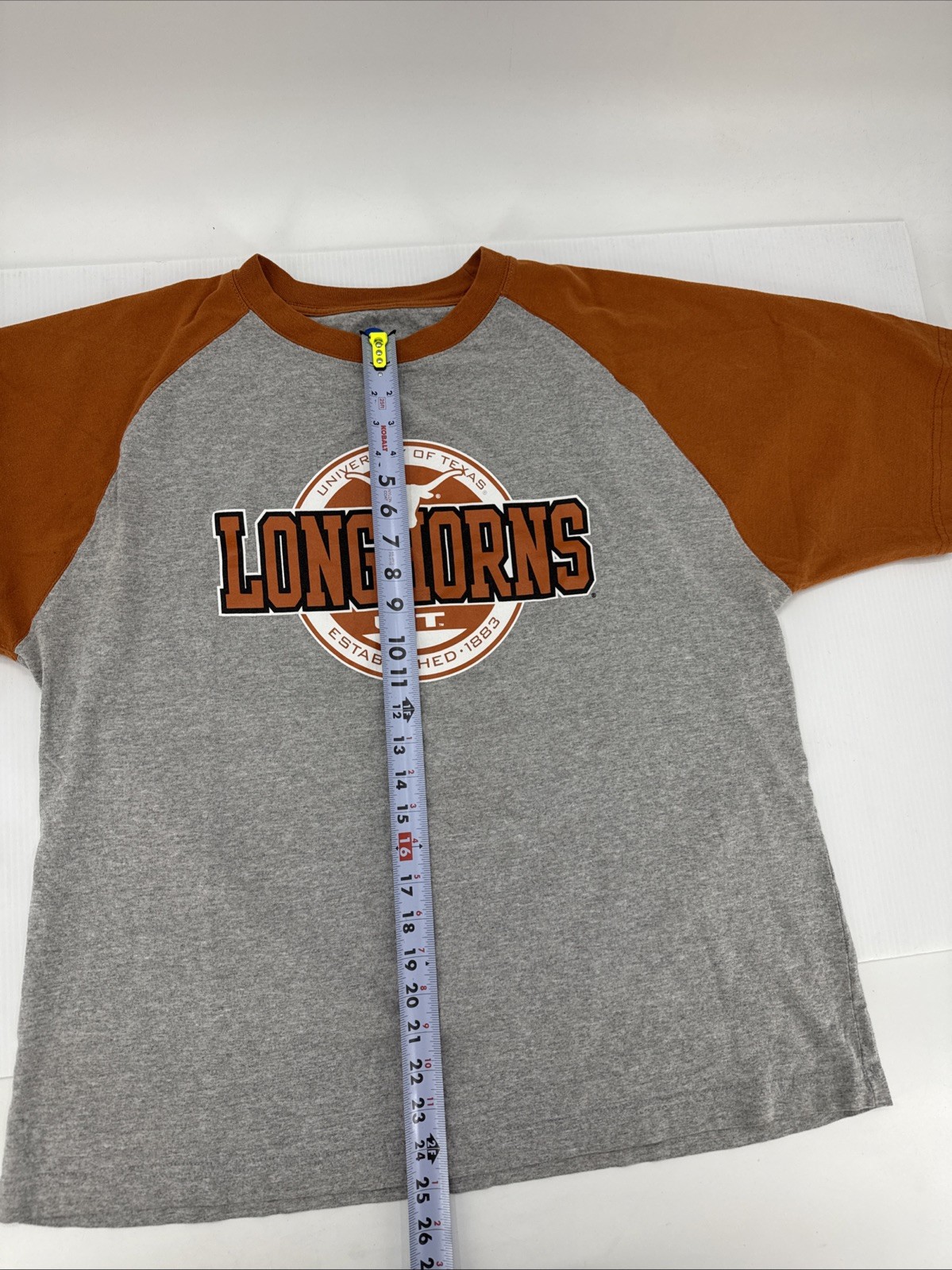 TEXAS LONGHORNS Official NCAA Authentic Apparel Burnout Raglan T-Shirt Sz XL gallery