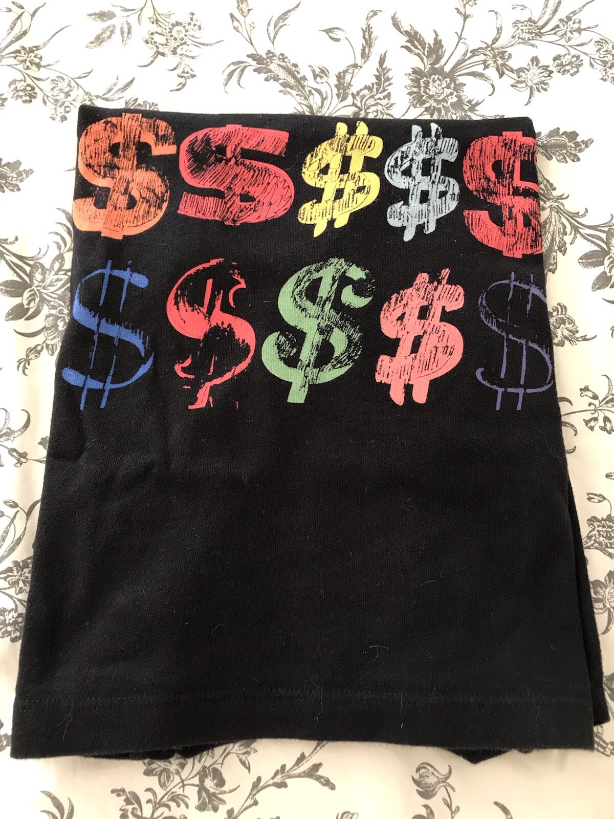 SPRZ NY x Andy Warhol Black Crew Neck Dollar Sign Graphic Tee Shirt Size S NEW gallery