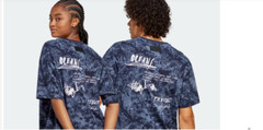 ADIDAS Gender Neutral PARLEY Navy Blue Double side print TeeShirt Sz 2XS