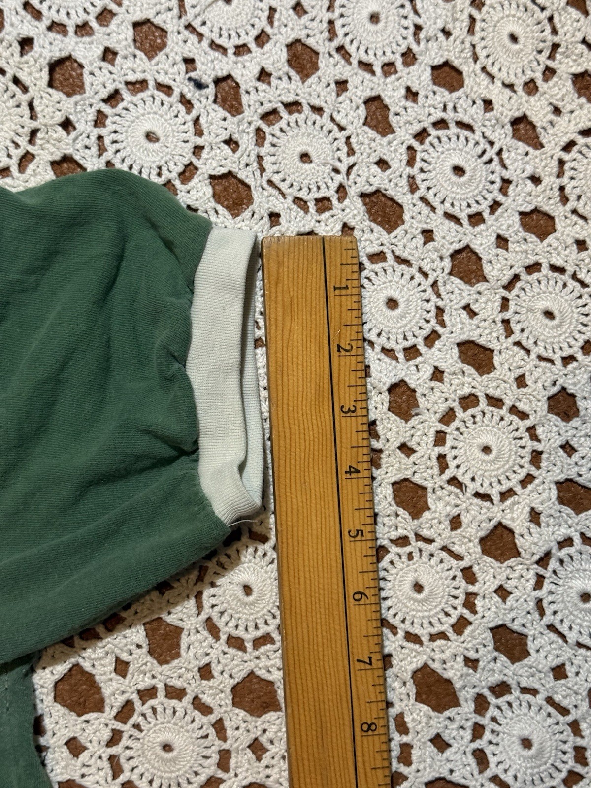 Sew Sporty Green Athletic USA Retro Shirt Worn Ringer T gallery