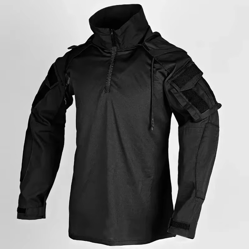 Tactical Combat Shirts Men Long Sleeve Breathable T-Shirt Camo Hooded Quick-Dry gallery