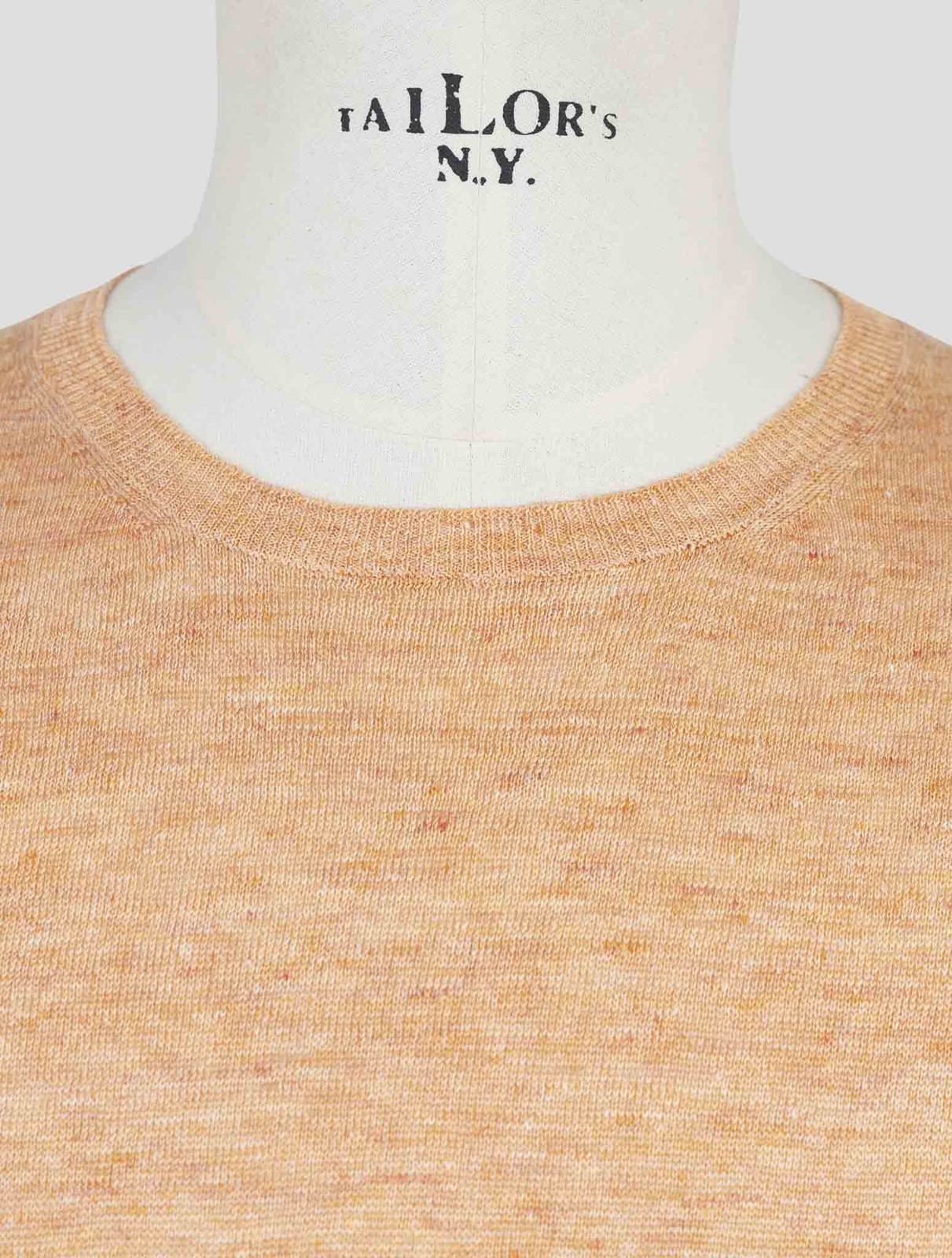 NEW GRAN SASSO ORANGE LINEN T-SHIRT US 46 - EU 56 G4S77 gallery