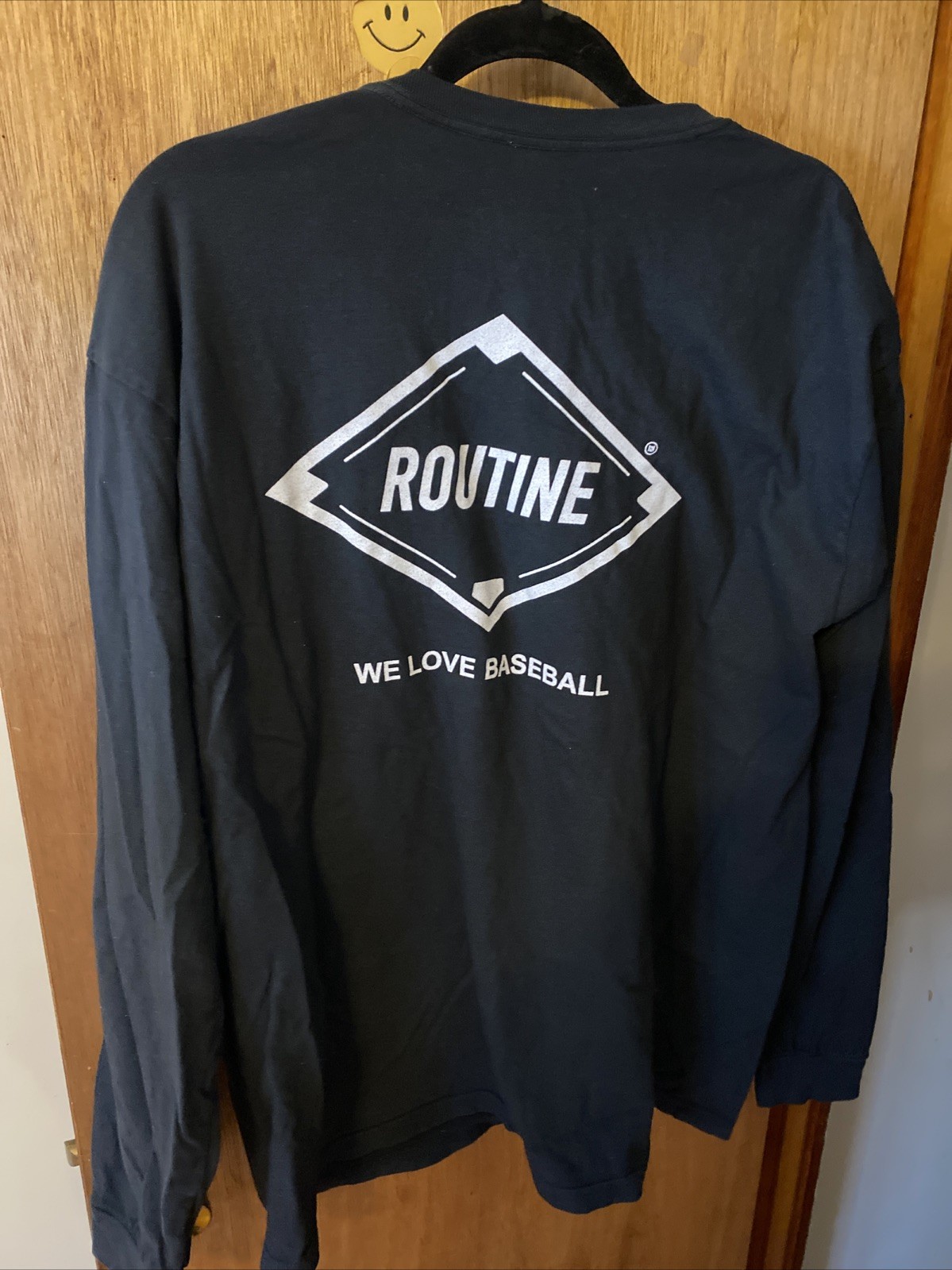 Routine Baseball We Love Baseball Black Long Sleeve Shirt Size XL gallery