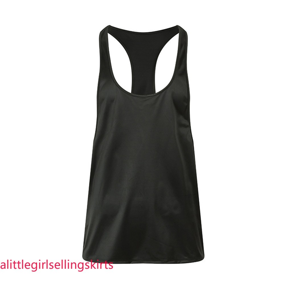 Glossy Oil Shiny Men Tank Top Satin Sleeveless Vest for Sports Gym Use gallery