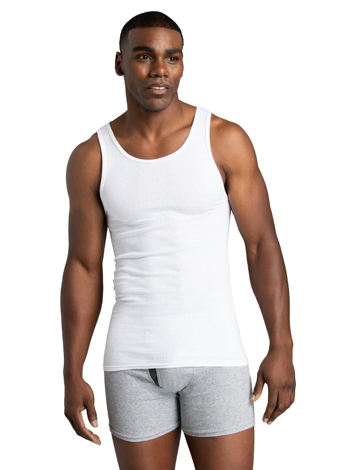 Fruit of the Loom mens Tagfree Tank Ashirt Underwear, 6 Pack White, XLarge US gallery